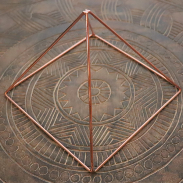 Copper Charging Pyramid Energetic Amplifier on mandala