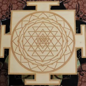 sri yantra mandala wood crystal grid main image